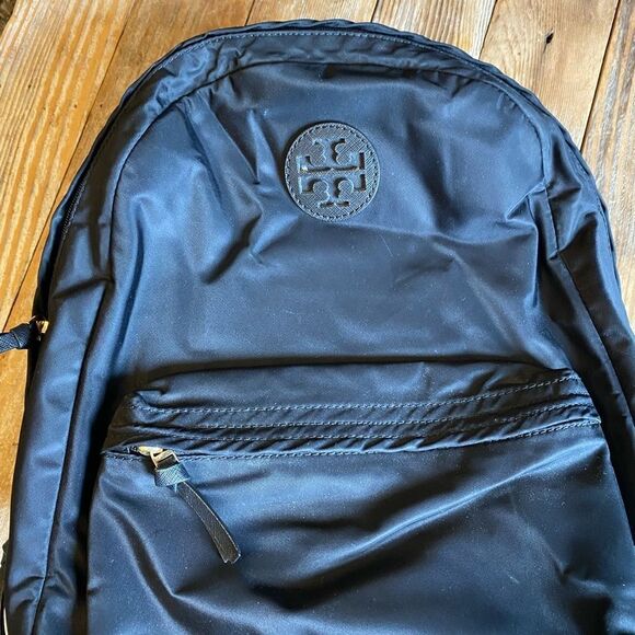 TORY BURCH Ella BLACK Nylon Backpack - Picture 7 of 8